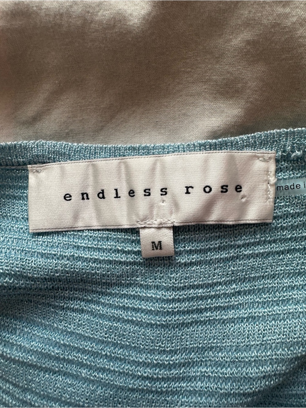 Endless Rose Blue Pleated Knit Maxi Dress Tie Strap Size M - Picture 7 of 11